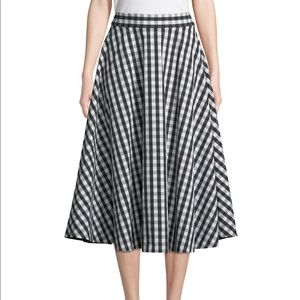 Full Maxi Skirt in Black/White Gingham Print!